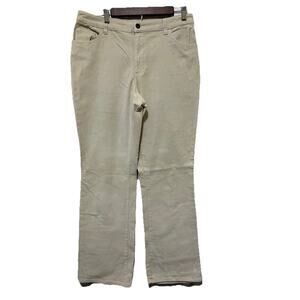 St. John’s Bay Women’s Bootcut Corduroy Jeans Cream Size 12 EUC 32x31